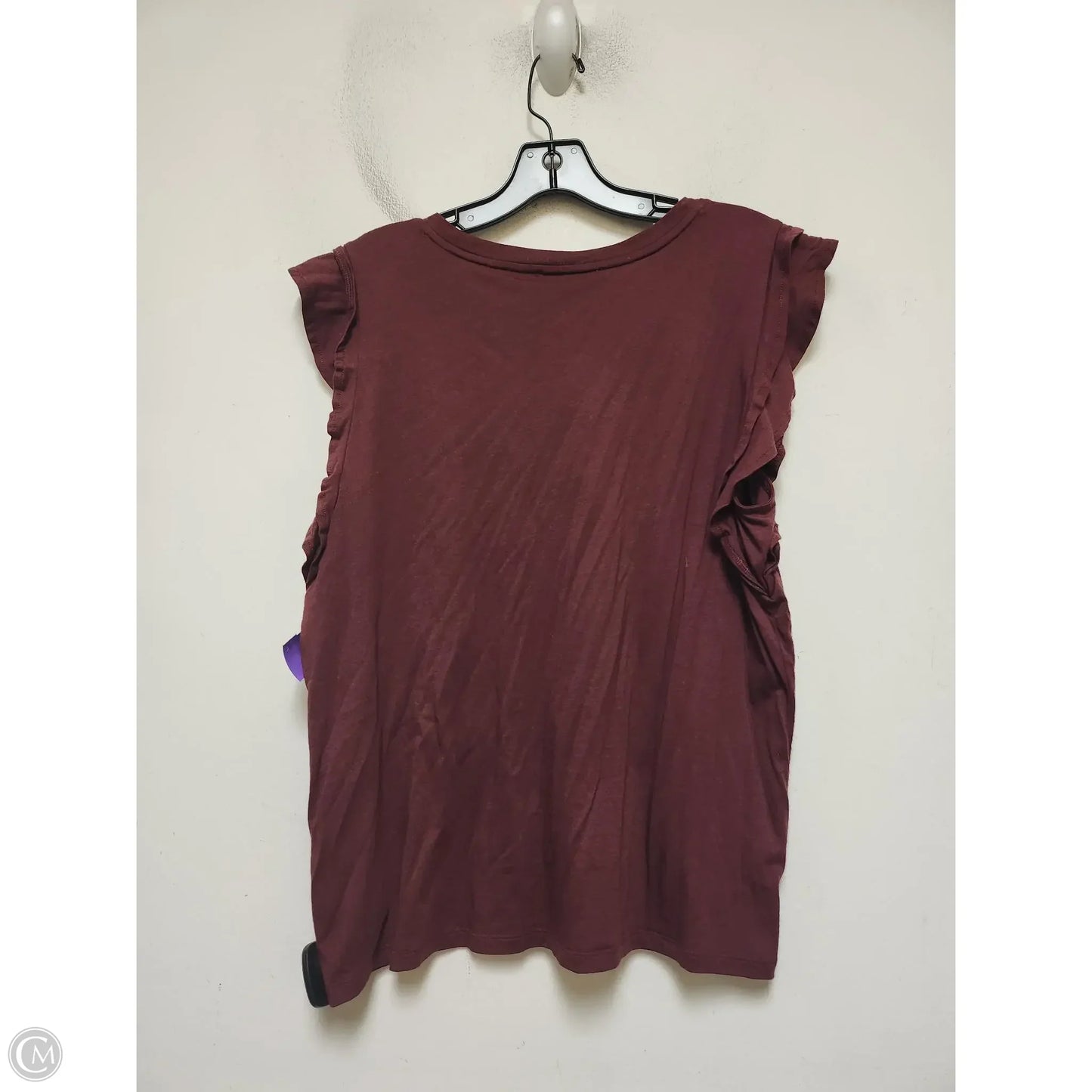 Top Short Sleeve Basic By Michael By Michael Kors In Maroon, Size: L