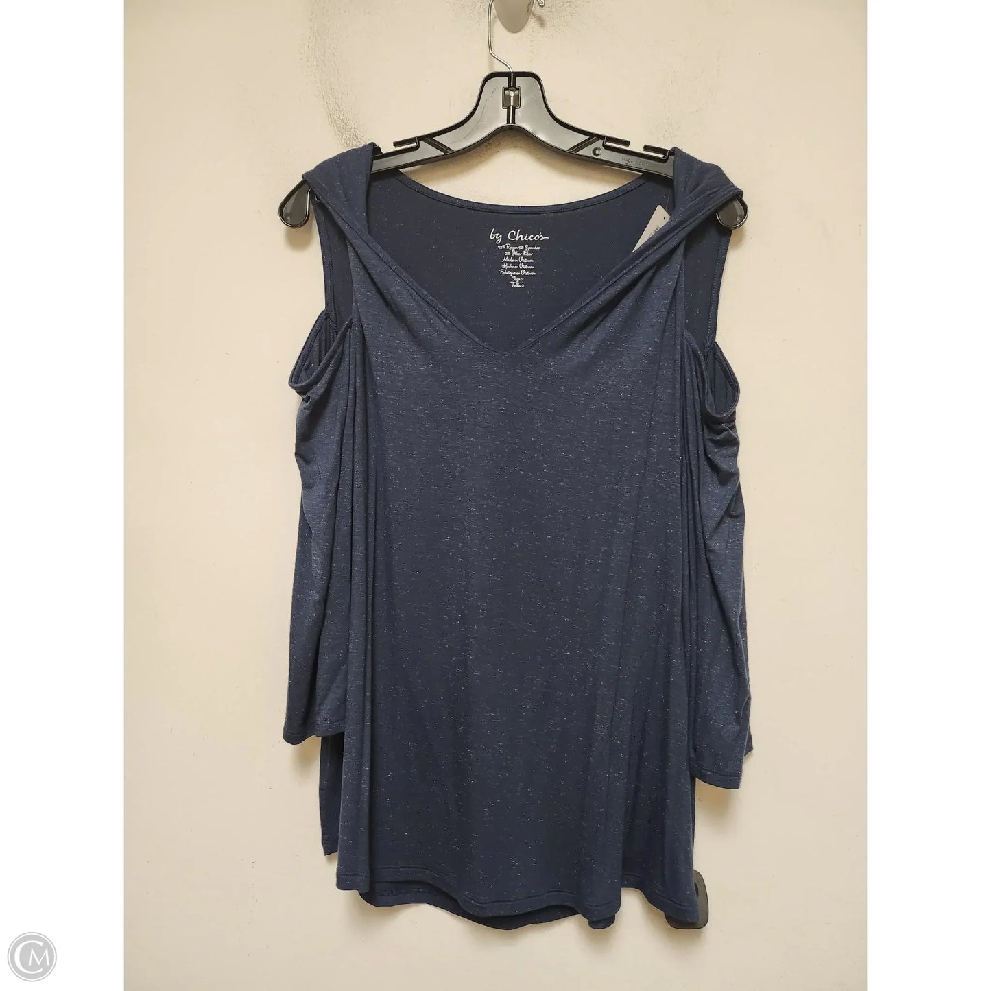 Top Long Sleeve Basic By Chicos In Blue, Size: L