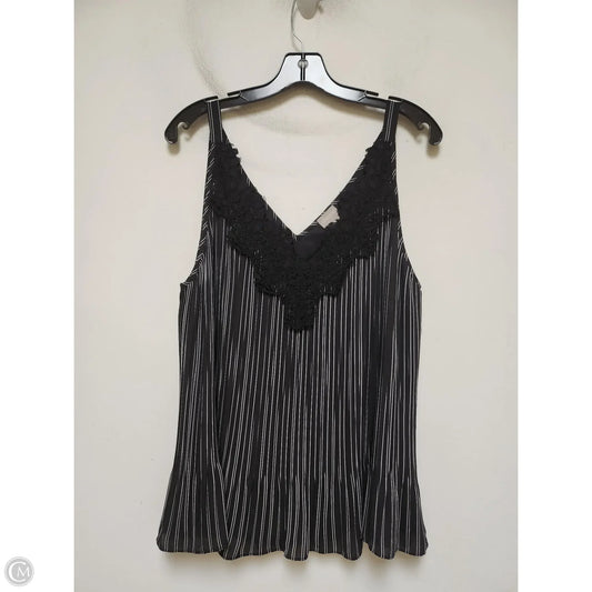 Top Sleeveless By Chicos In Black & White, Size: Xl