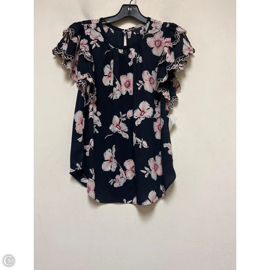 Top Short Sleeve By Ann Taylor In Floral Print, Size: S