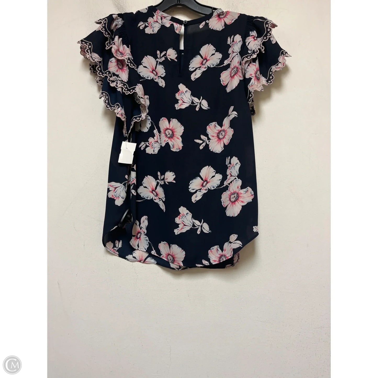 Top Short Sleeve By Ann Taylor In Floral Print, Size: S