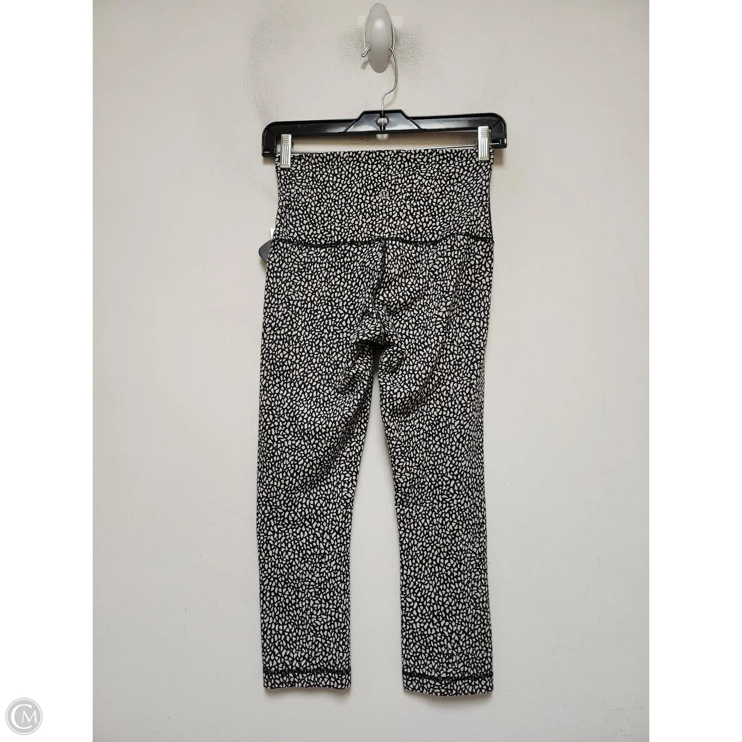 Athletic Leggings By Lululemon In Black & White, Size: S