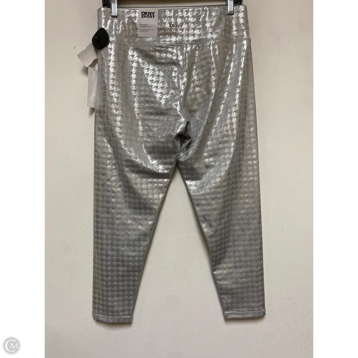 Athletic Leggings By Dkny In Silver, Size: Xl