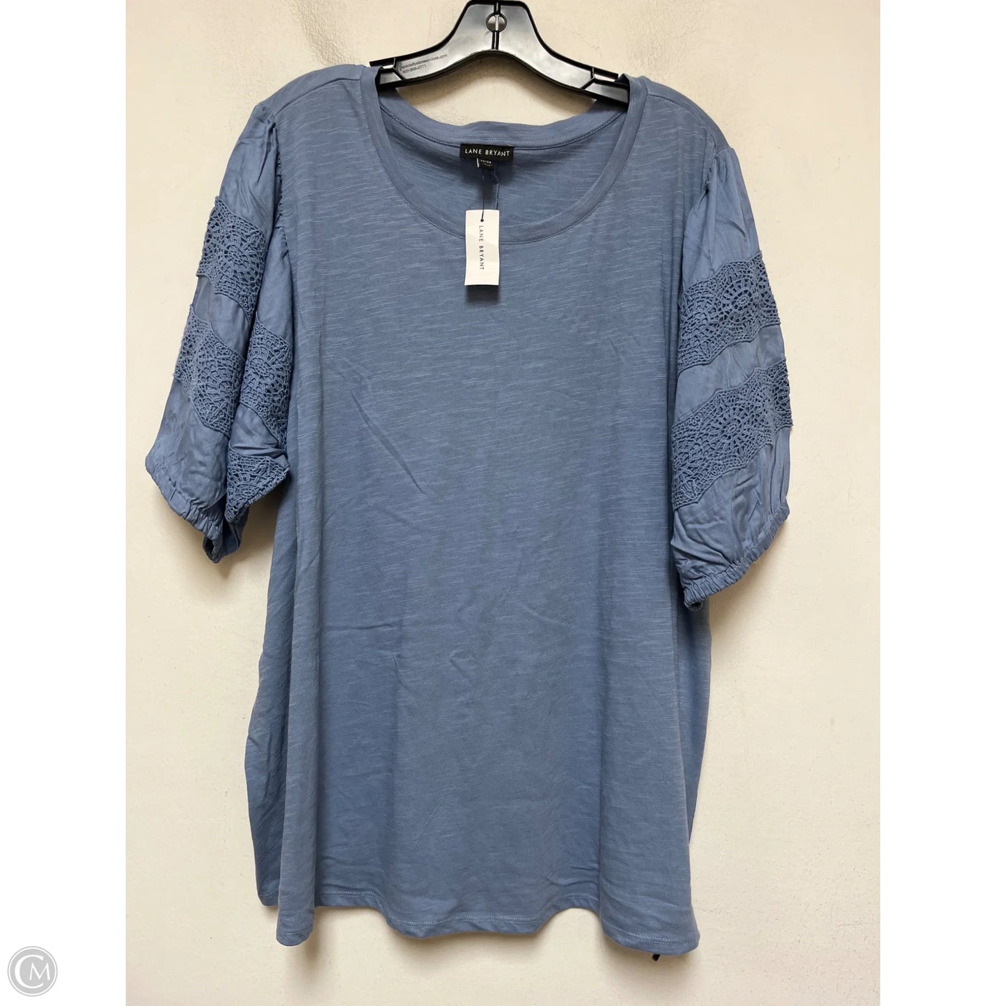 Top Short Sleeve Basic By Lane Bryant In Blue, Size: 3x