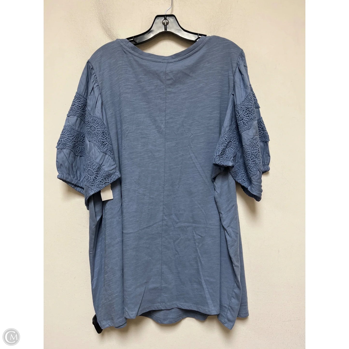 Top Short Sleeve Basic By Lane Bryant In Blue, Size: 3x