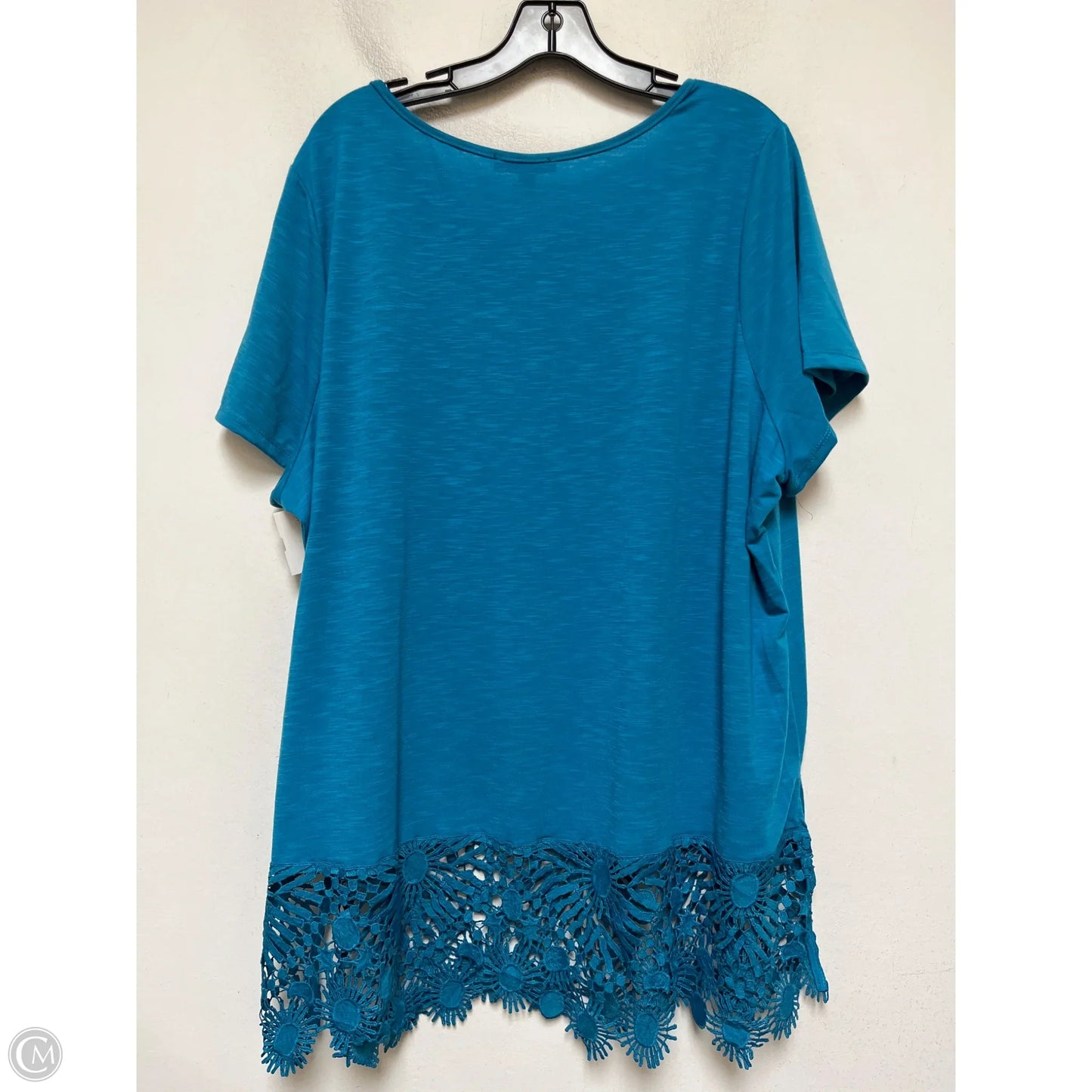 Top Short Sleeve Basic By Lane Bryant In Blue, Size: 3x