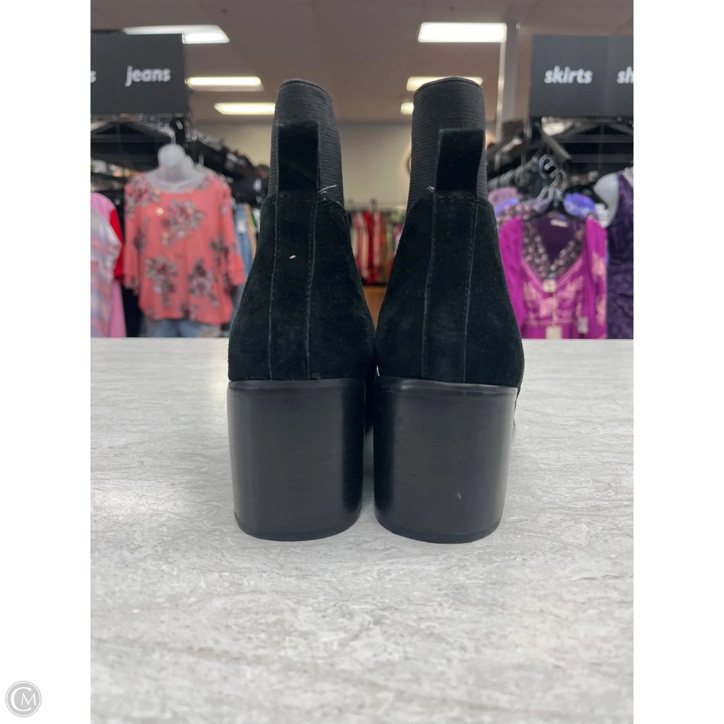 Boots Ankle Heels By Aldo In Black, Size: 7