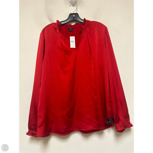 Top Long Sleeve By Ann Taylor In Red, Size: L
