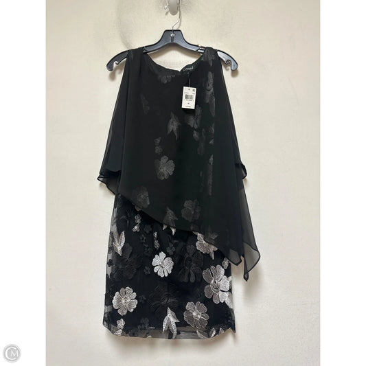 Dress Casual Short By Connected Apparel In Black & Silver, Size: S