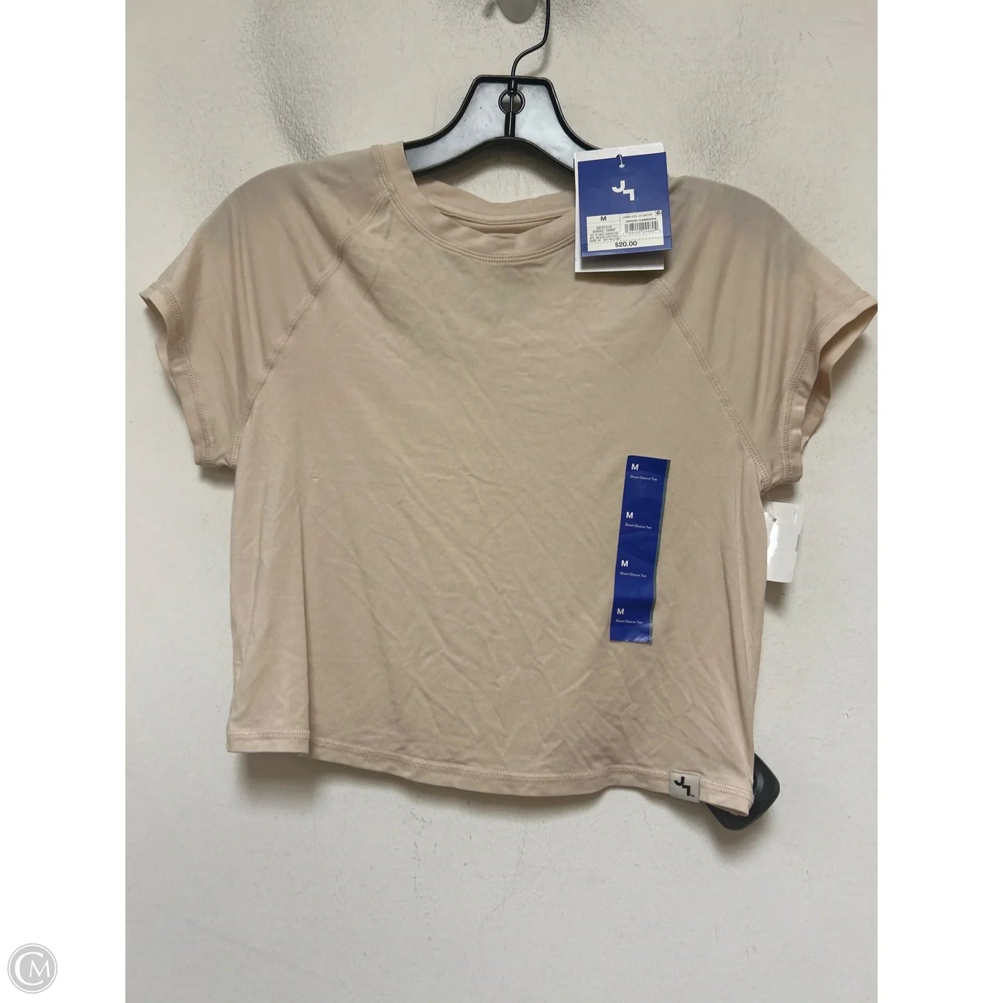Athletic Top Short Sleeve By Joy Lab In Tan, Size: M