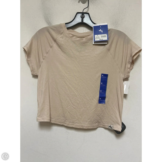 Athletic Top Short Sleeve By Joy Lab In Tan, Size: M