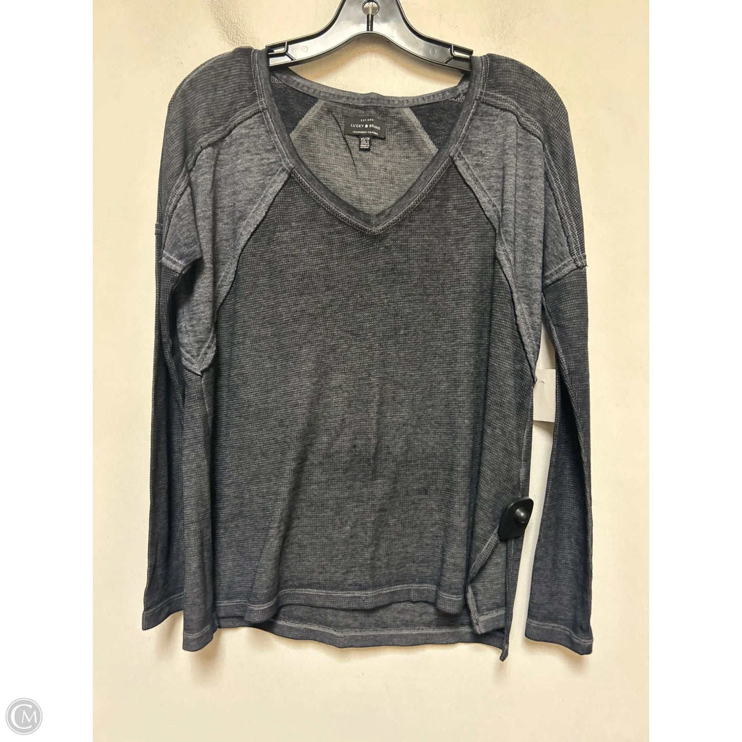 Top Long Sleeve By Lucky Brand In Grey, Size: Xs