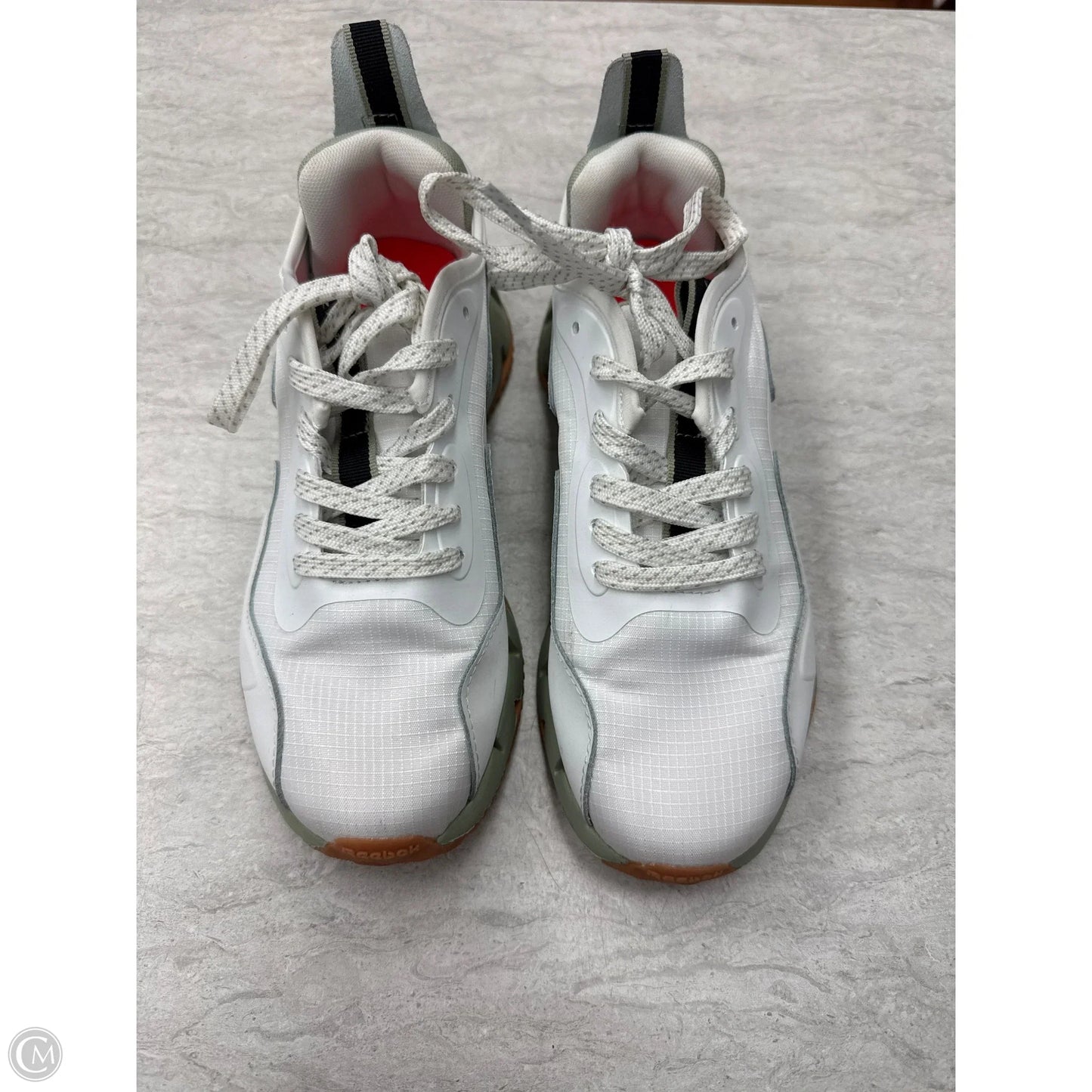 Shoes Athletic By Reebok In Green & White, Size: 8
