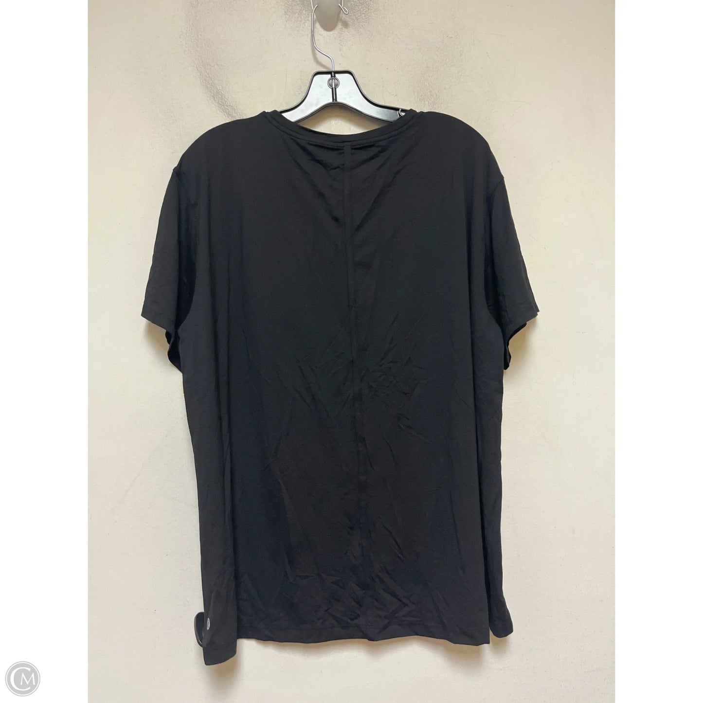 Athletic Top Short Sleeve By Lululemon In Black, Size: 10