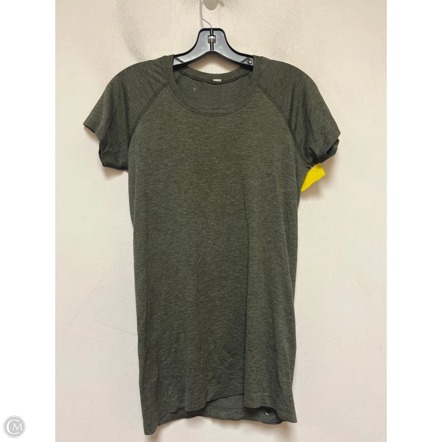Athletic Top Short Sleeve By Lululemon In Green, Size: M