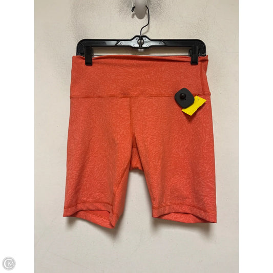 Athletic Shorts By Lululemon In Orange, Size: 10