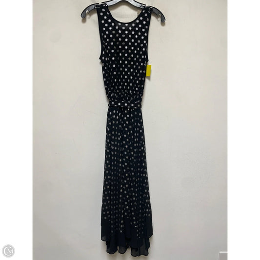 Dress Casual Maxi By Michael By Michael Kors In Black & Silver, Size: S