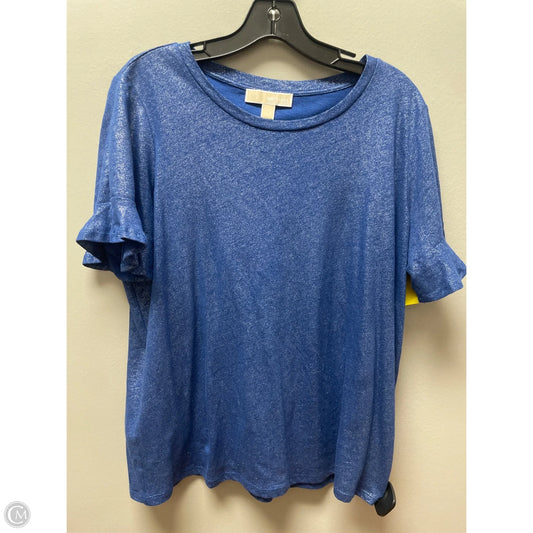 Top Short Sleeve By Michael By Michael Kors In Blue, Size: M