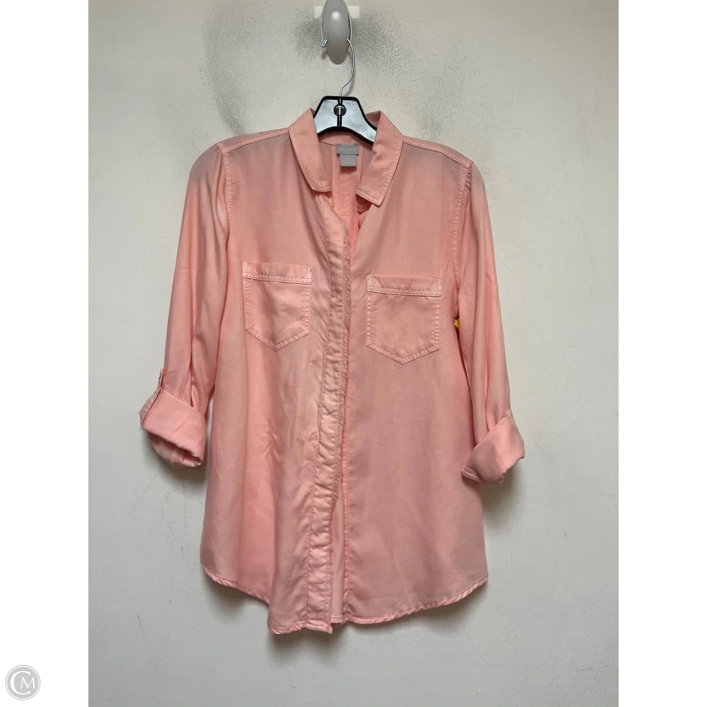 Top Long Sleeve By Chicos In Pink, Size: S