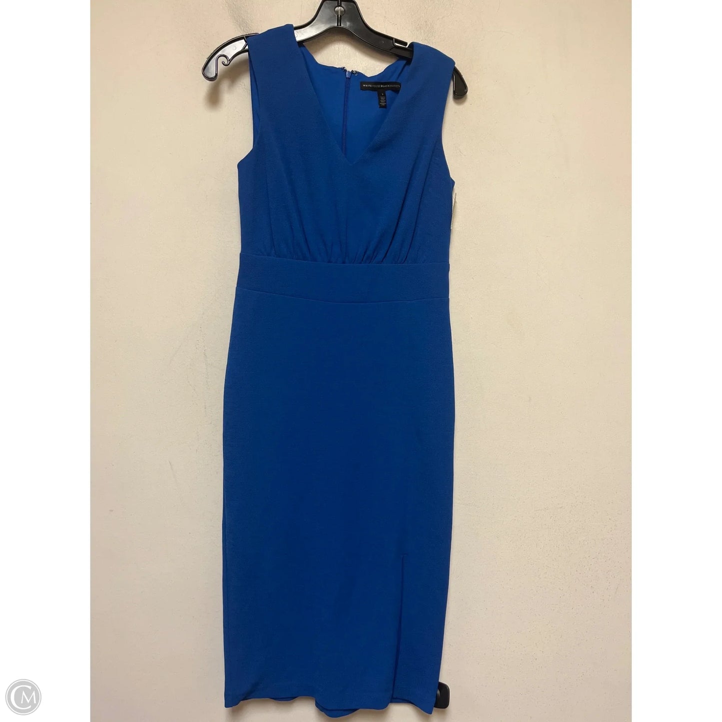 Dress Casual Midi By White House Black Market In Blue, Size: Xs