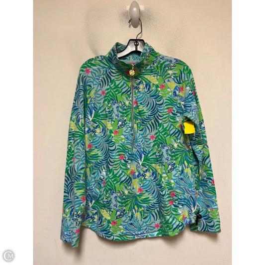 Top Long Sleeve Designer By Lilly Pulitzer In Tropical Print, Size: M