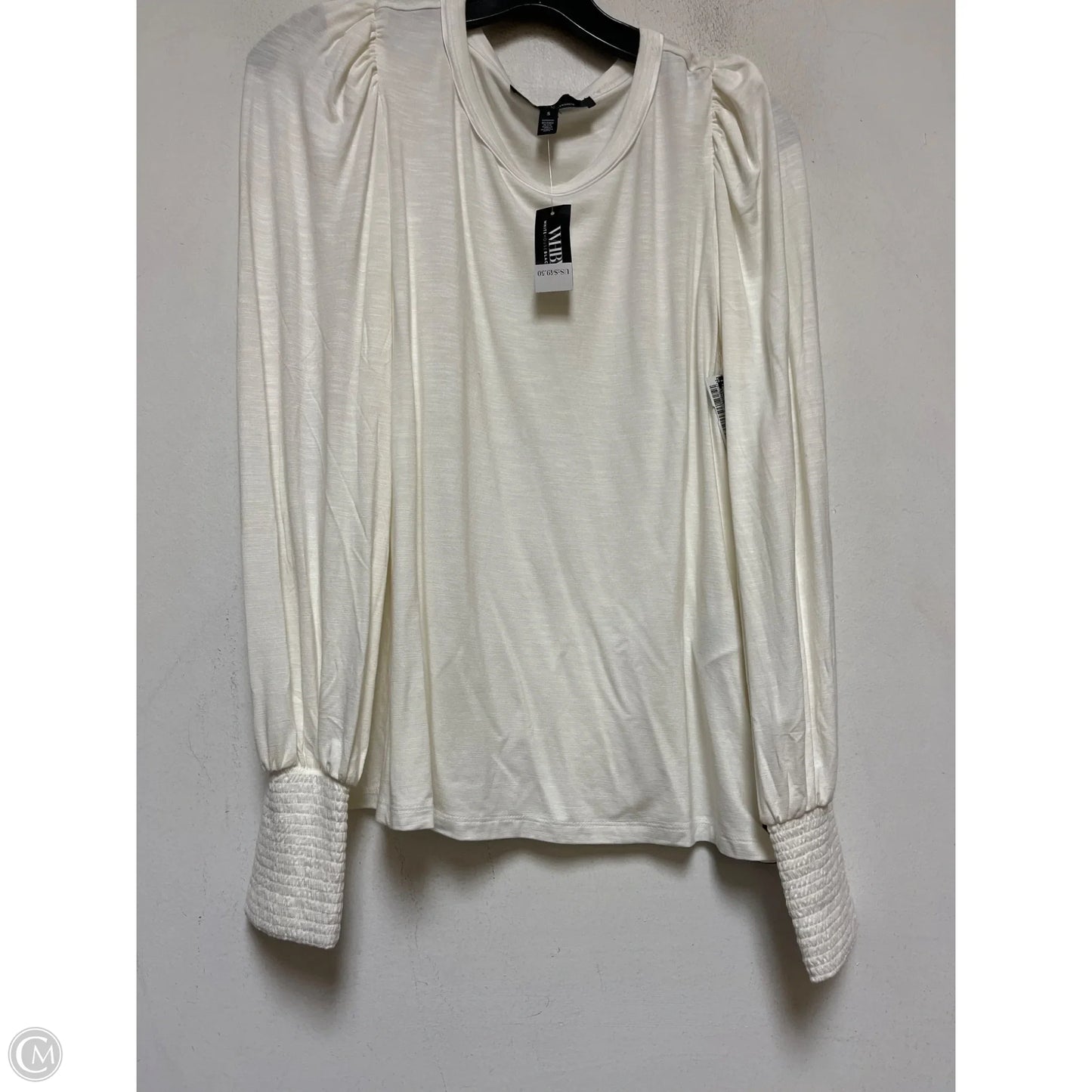 Top Long Sleeve By White House Black Market In White, Size: S