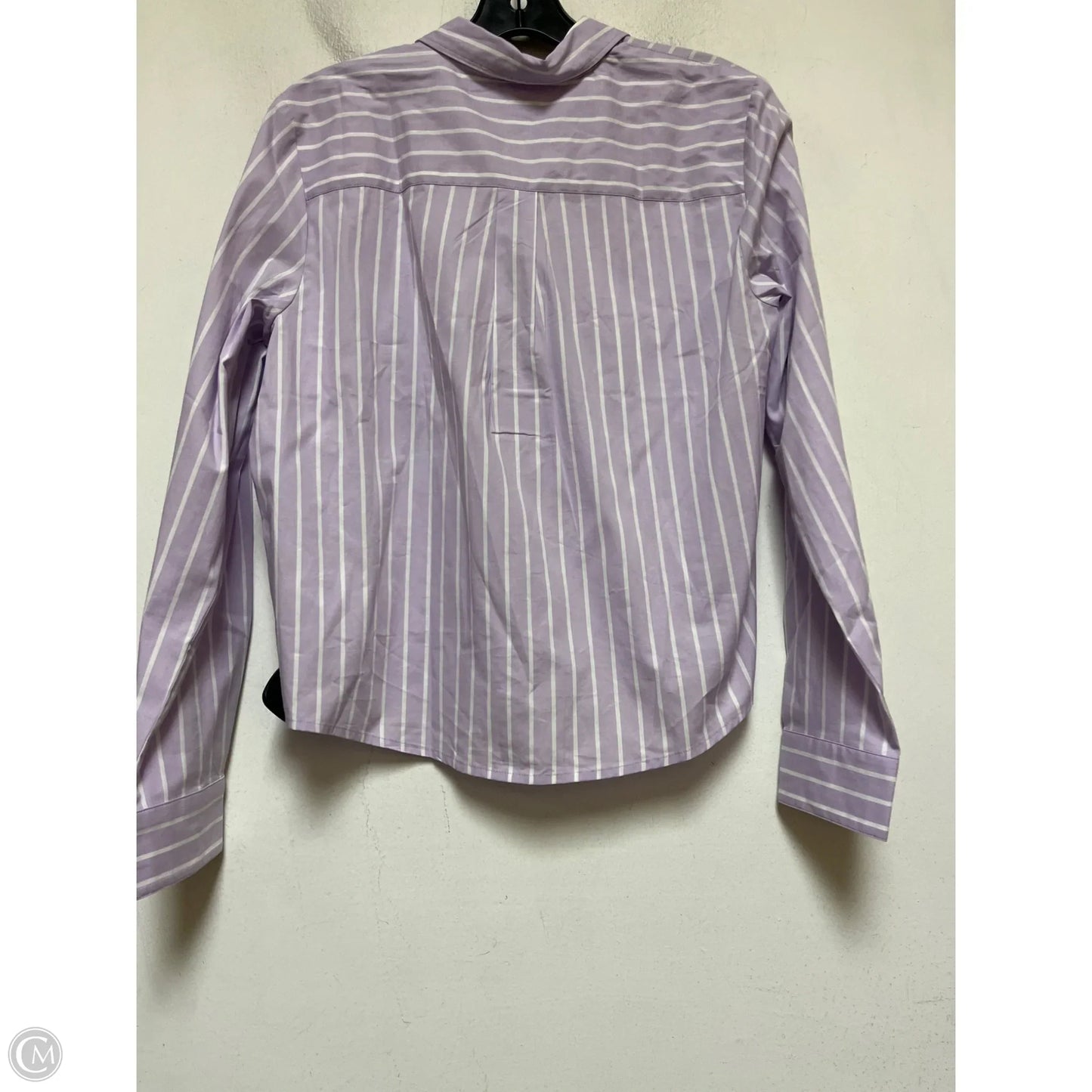 Top Long Sleeve By J. Crew In Purple & White, Size: S