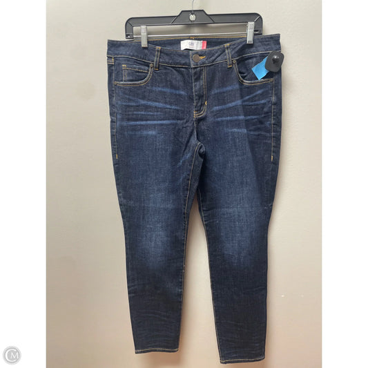Jeans Skinny By Cabi In Blue Denim, Size: 14