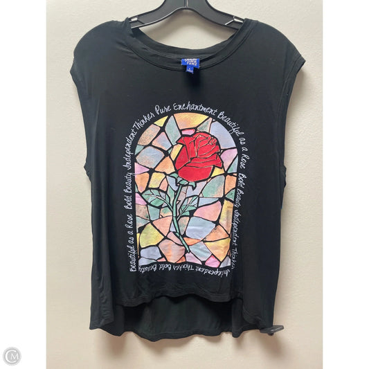 Top Short Sleeve By Disney In Black, Size: L