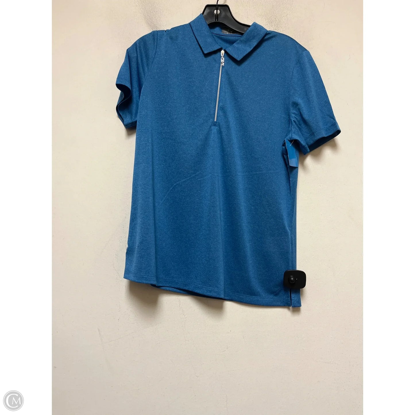 Athletic Top Short Sleeve By Callaway In Blue, Size: M