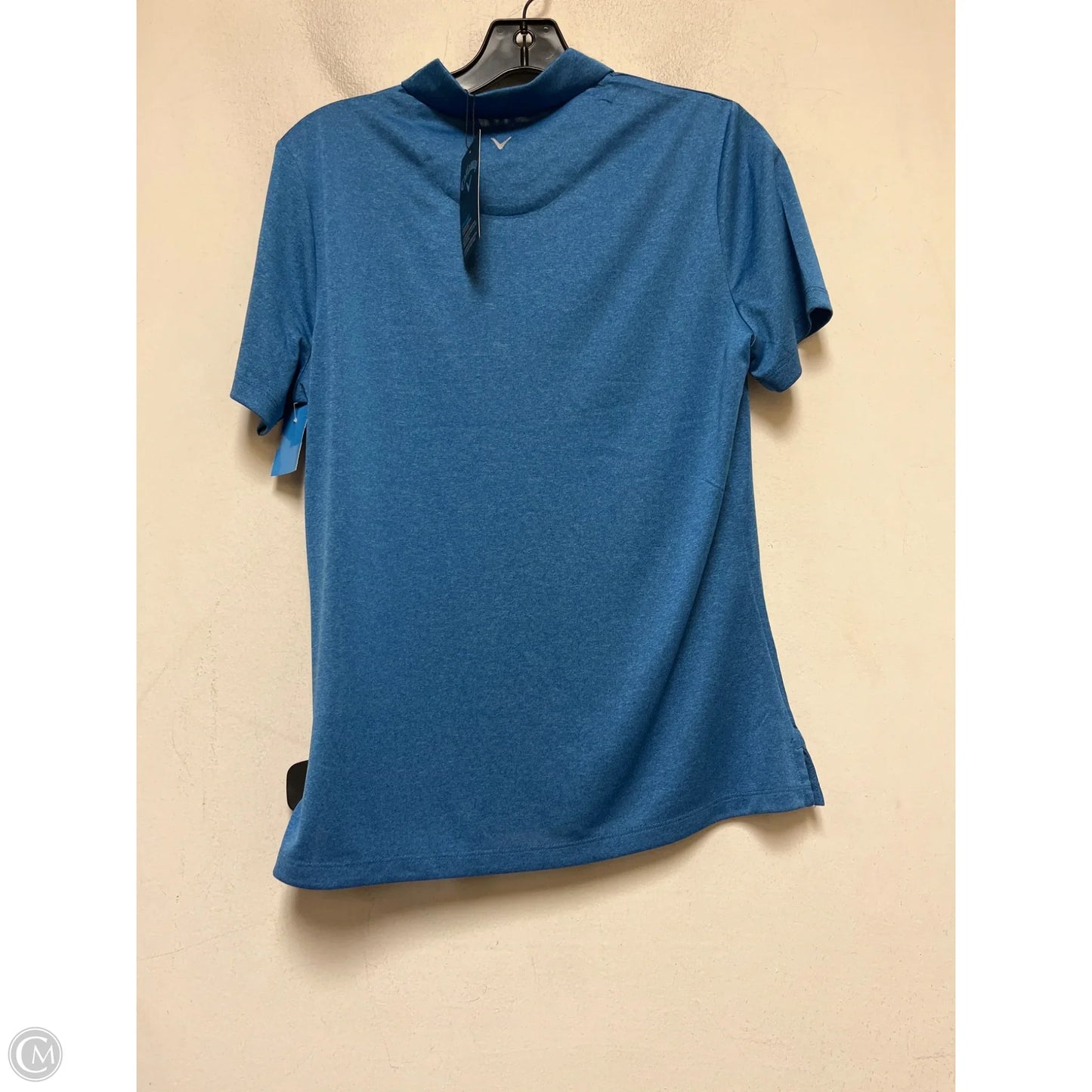 Athletic Top Short Sleeve By Callaway In Blue, Size: M