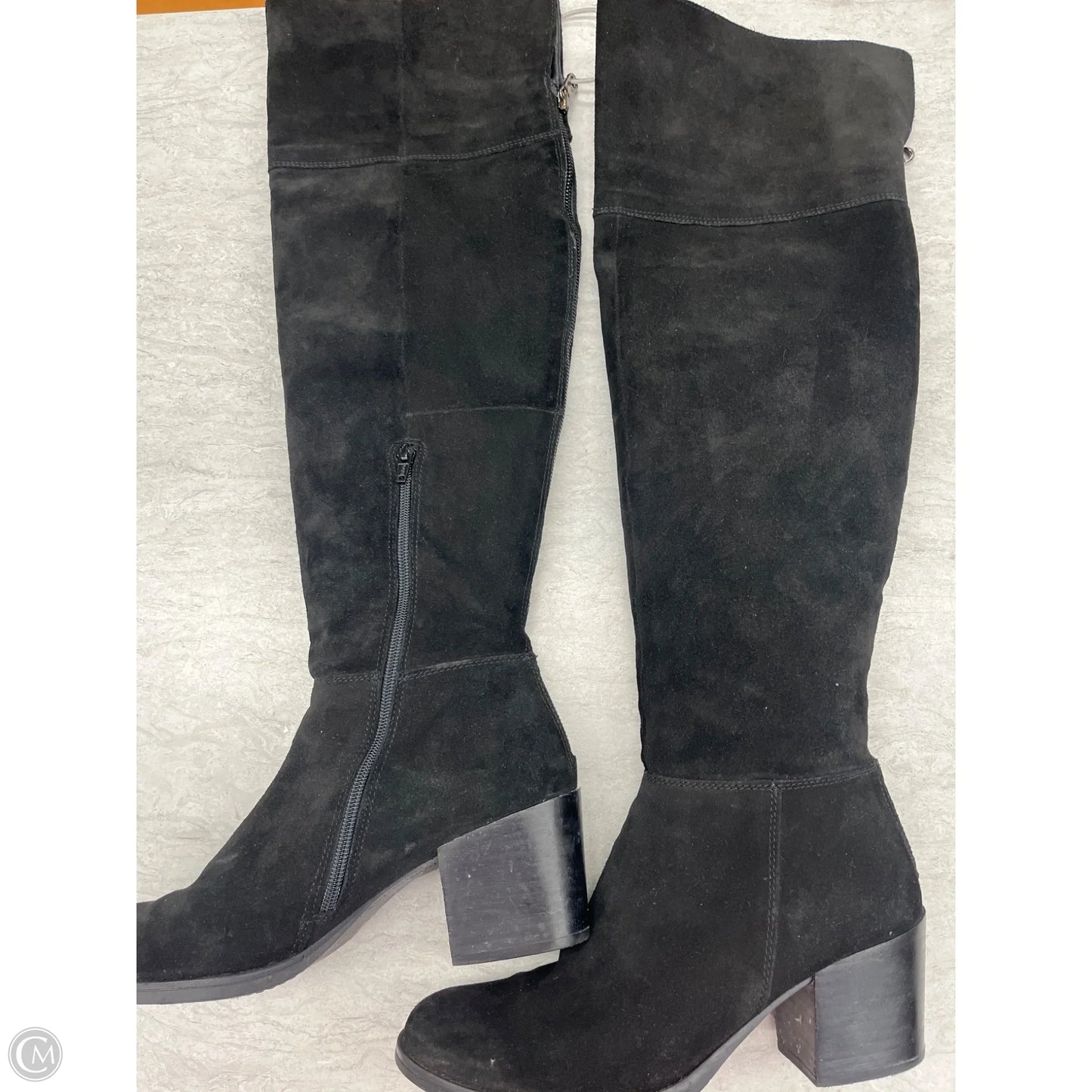 Boots Knee Heels By Steve Madden In Black, Size: 11