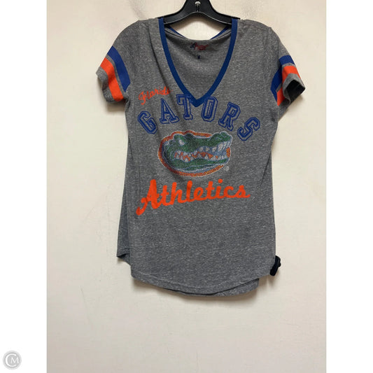 Athletic Top Short Sleeve By Clothes Mentor In Blue & Grey, Size: M