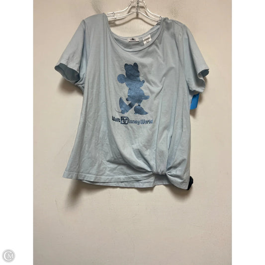 Top Short Sleeve By Disney In Blue, Size: L
