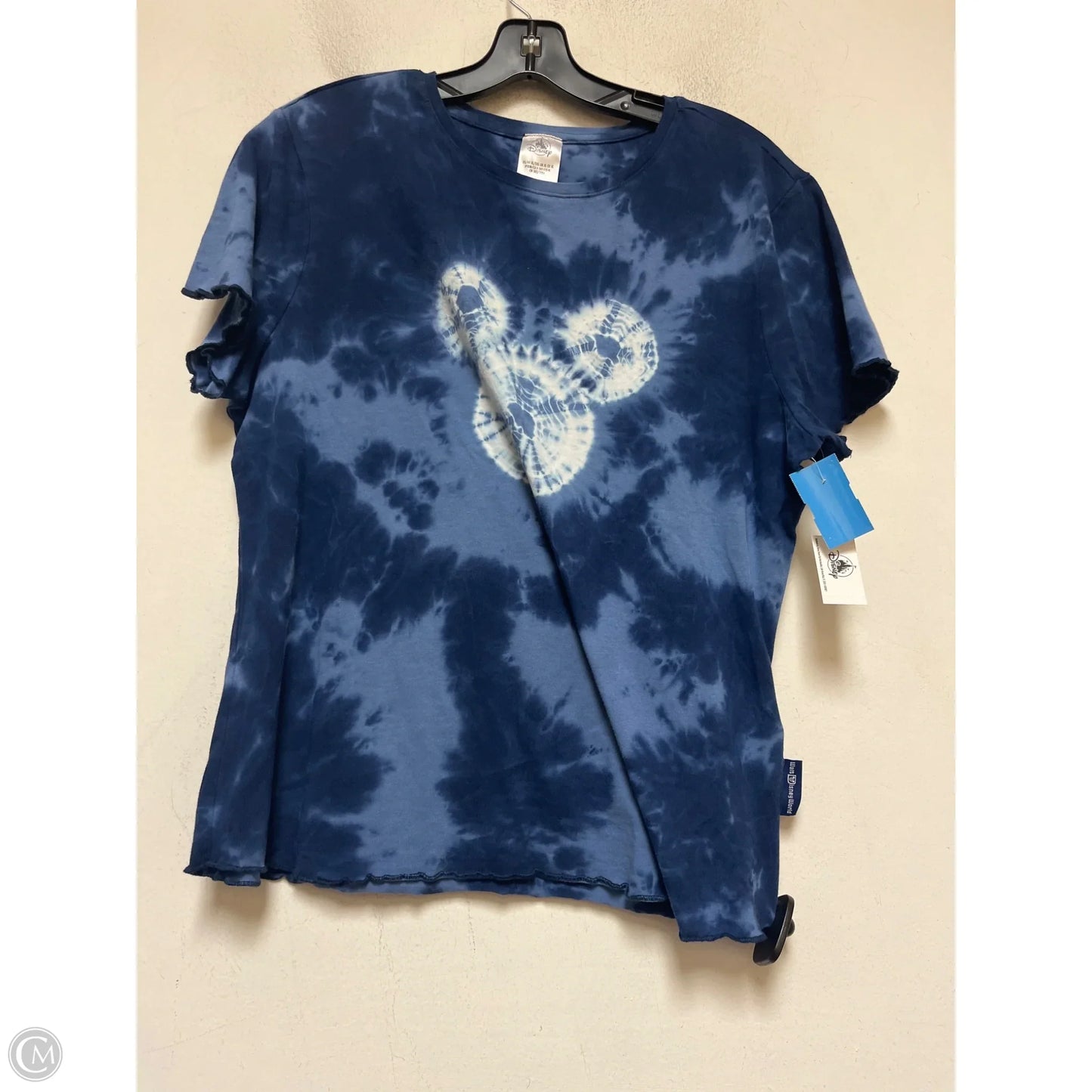 Top Short Sleeve By Disney In Tie Dye Print, Size: Xl