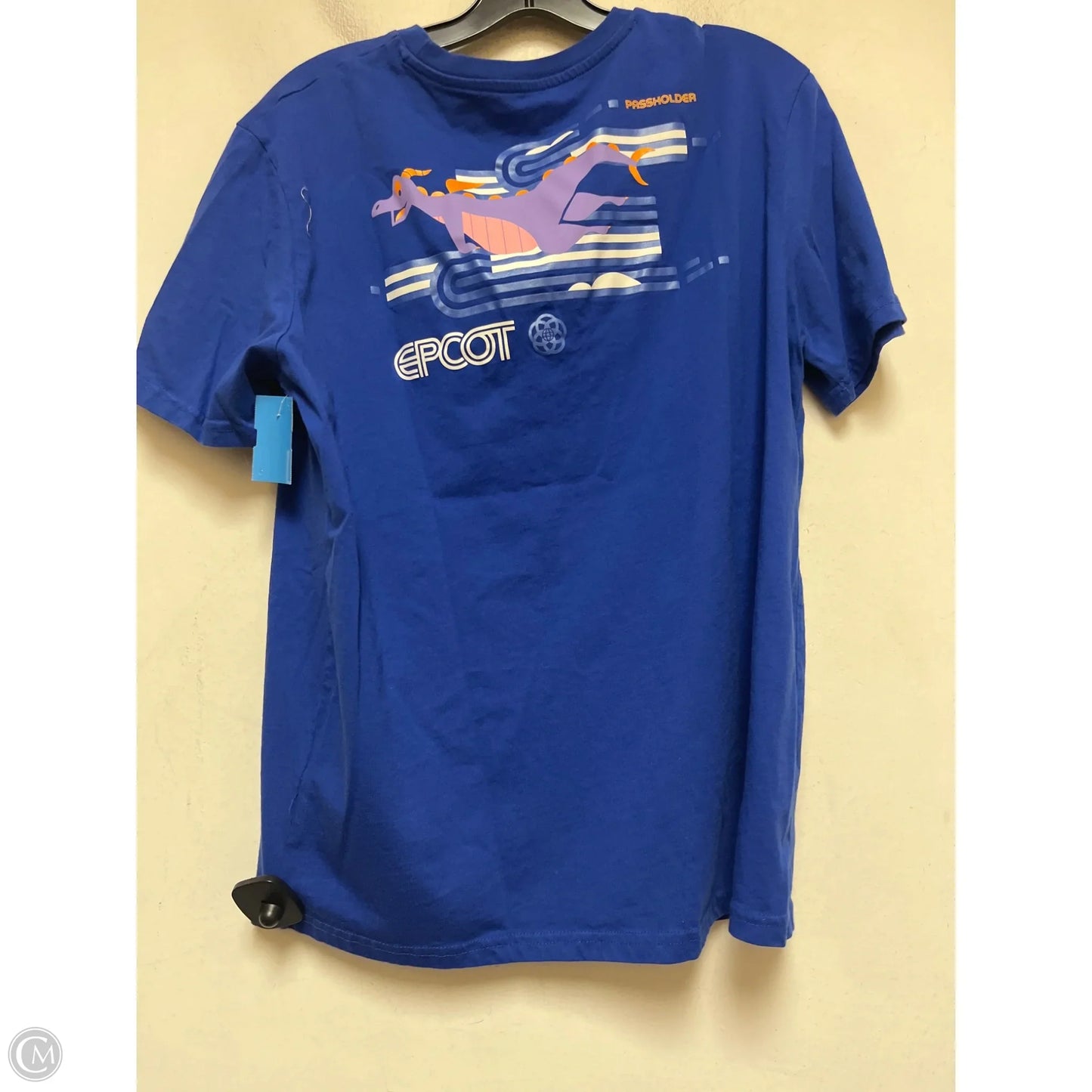 Top Short Sleeve By Disney In Blue, Size: L
