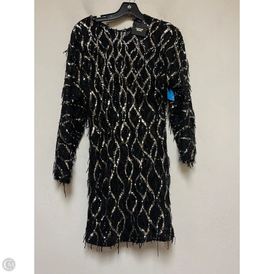 Dress Casual Short By Zara In Black & Silver, Size: Xs