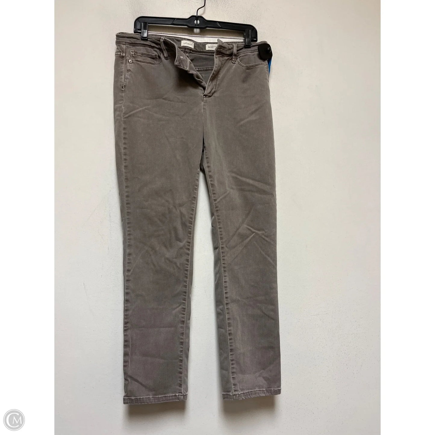 Jeans Straight By J. Jill In Grey Denim, Size: 10