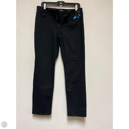 Jeans Straight By J. Jill In Black Denim, Size: 10