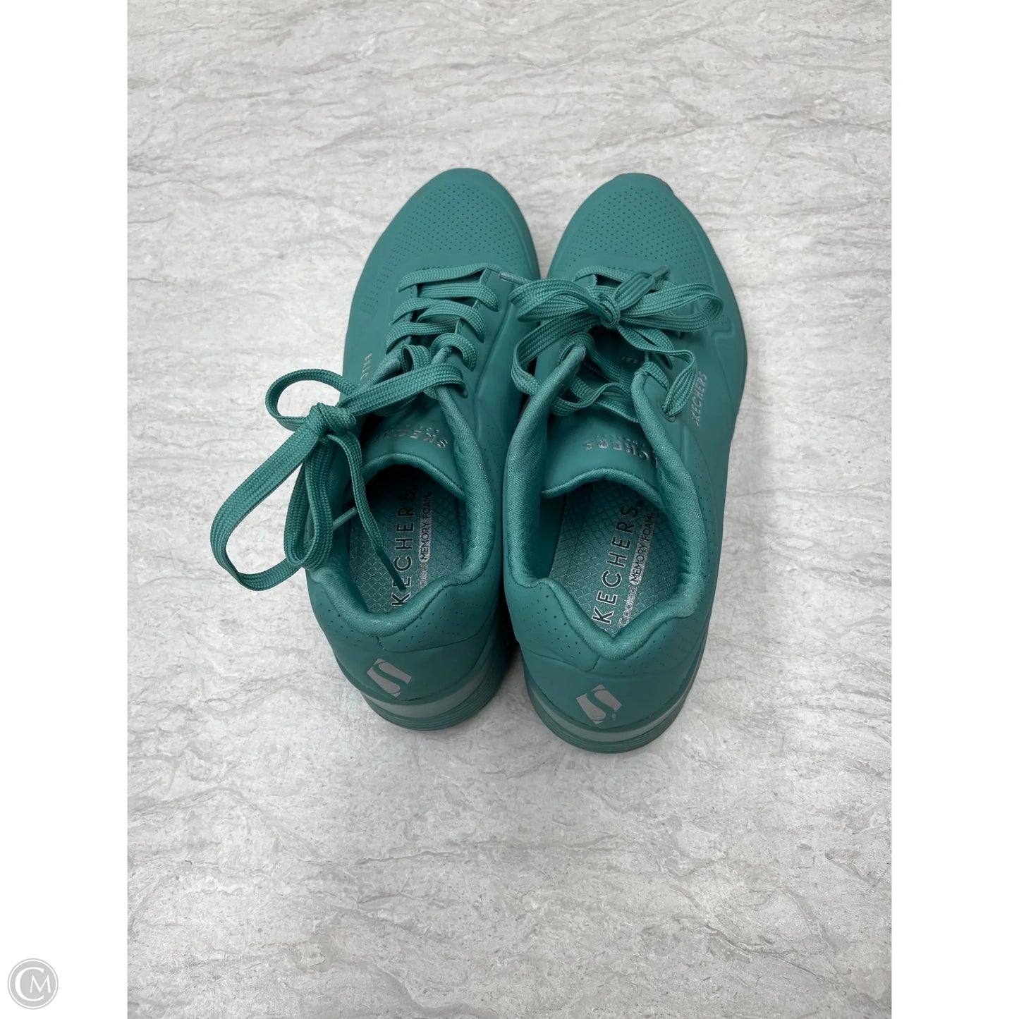 Shoes Sneakers By Skechers In Teal, Size: 8.5