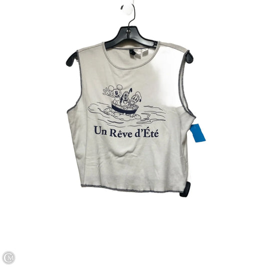 Top Sleeveless By Divided In Blue & White, Size: M
