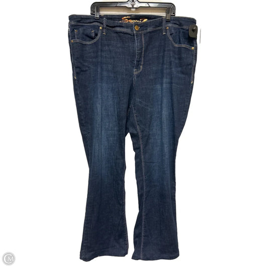 Jeans Boot Cut By Seven 7 In Blue Denim, Size: 22
