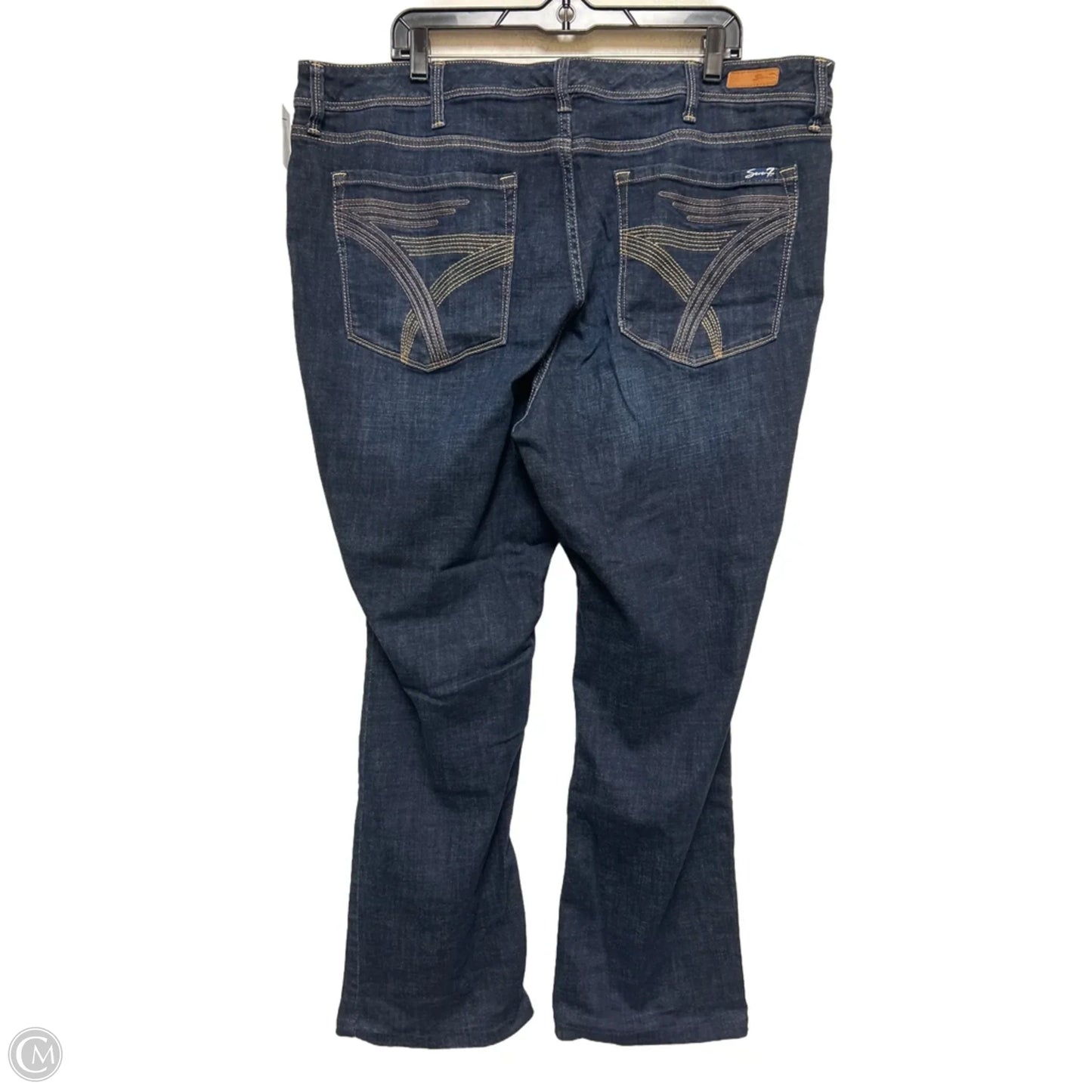 Jeans Boot Cut By Seven 7 In Blue Denim, Size: 22