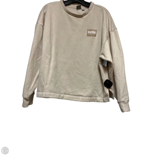 Sweatshirt Crewneck By Puma In Tan, Size: L