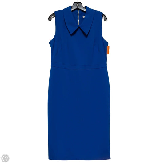 Dress Casual Midi By Calvin Klein In Blue, Size: Xl