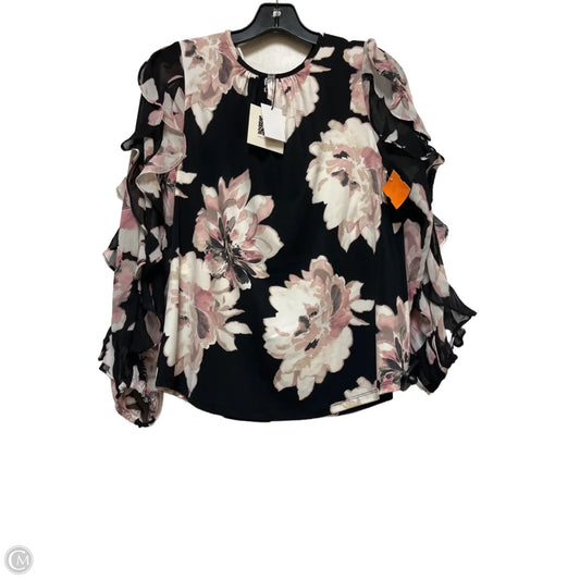 Top Long Sleeve By Anne Klein In Floral Print, Size: Xs