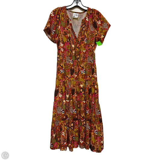 Dress Casual Midi By Target In Multi-colored, Size: Xs