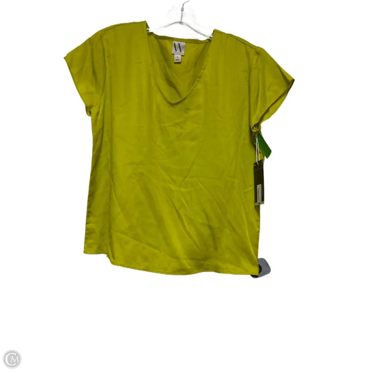 Top Short Sleeve By Worthington In Chartreuse, Size: M