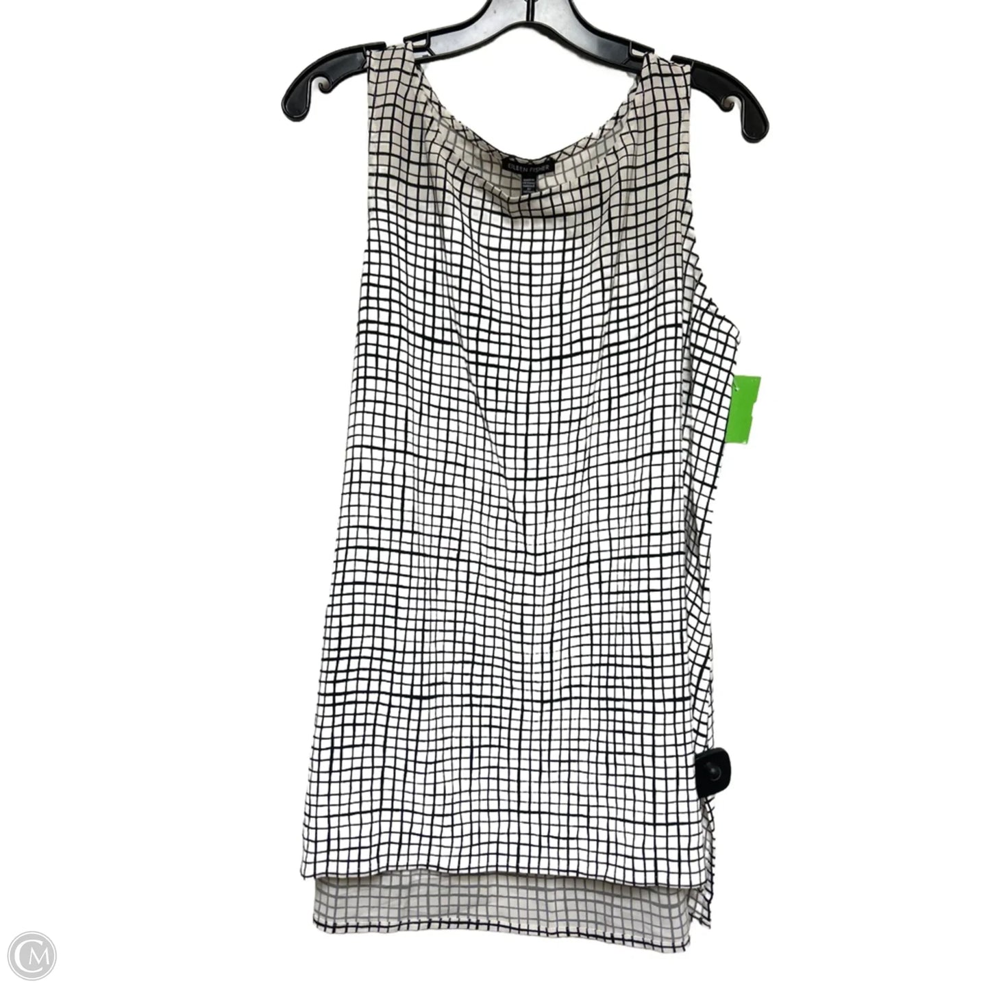 Top Sleeveless By Eileen Fisher In Black & White, Size: M