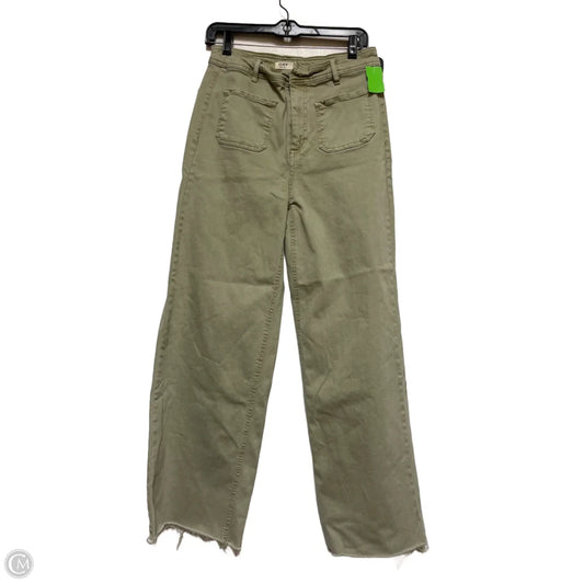 Jeans Wide Leg By Oat In Green Denim, Size: 8